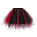 Kate Kasin Women&#39;s Soft Tulle Netting Red &amp; Black Petticoat Crinoline Underskirt pour Retro Vintage Dress KK000447-4